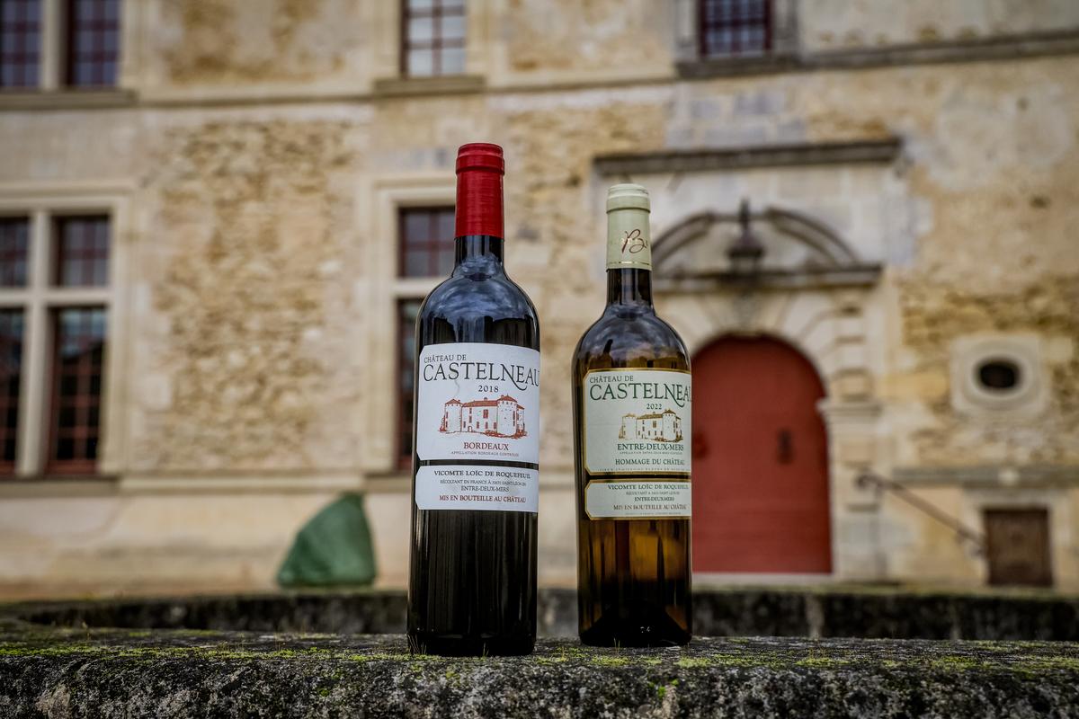 bouteilles vins entre deux mer castelneau